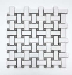 Splash Cascade Basketweave Gray & White